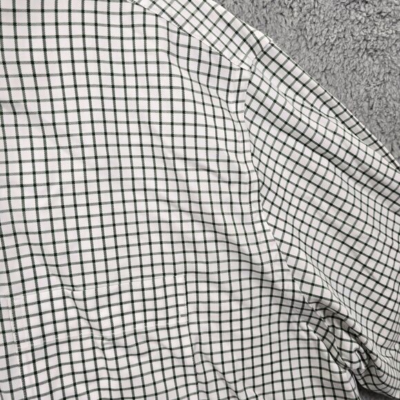 Peter Millar Men's Gray White Checker Long Sleeve Button Up Shirt Size XL - Picture 5 of 13